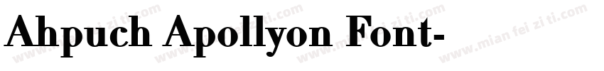 Ahpuch Apollyon Font字体转换